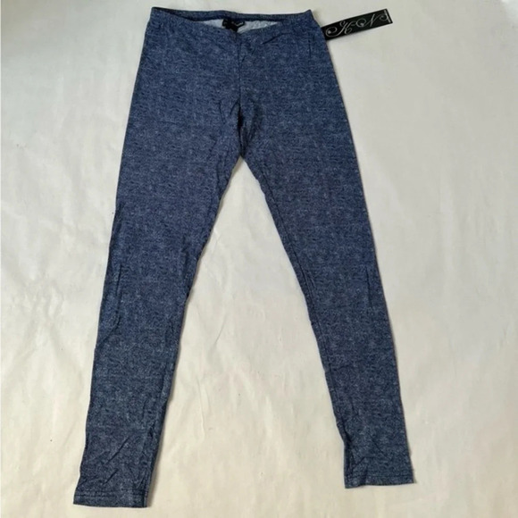 Kristin Nicole SZ 1X  Pink Blue Pattern Athletic Work Out Leggings - Picture 1 of 7
